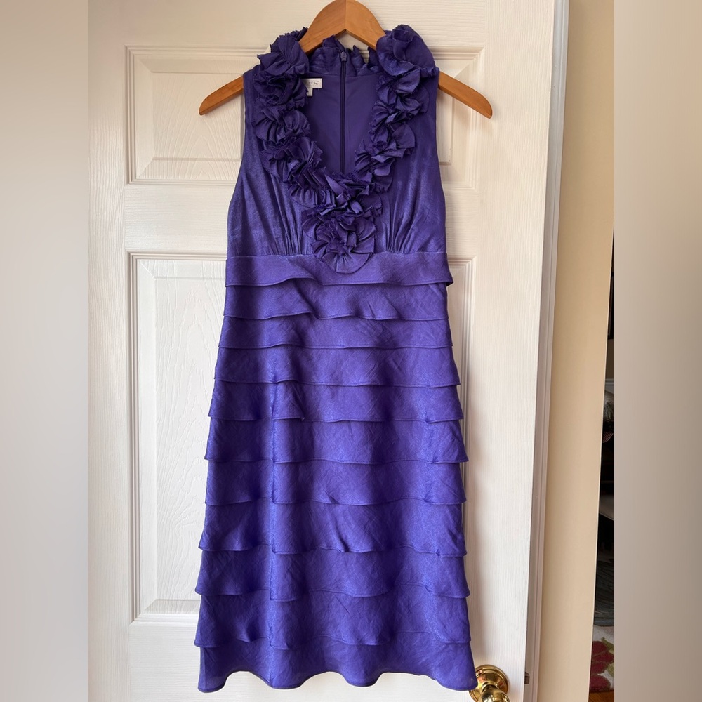 🌸 London Times Ruffled Purple Dress 🌸